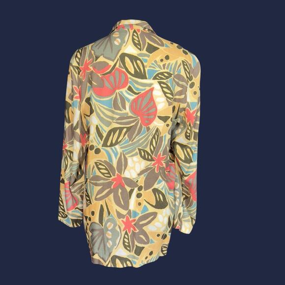 Vintage 80s / 90s St Damien Sport Vibrant Tropical Blazer Medium - Picture 4 of 12